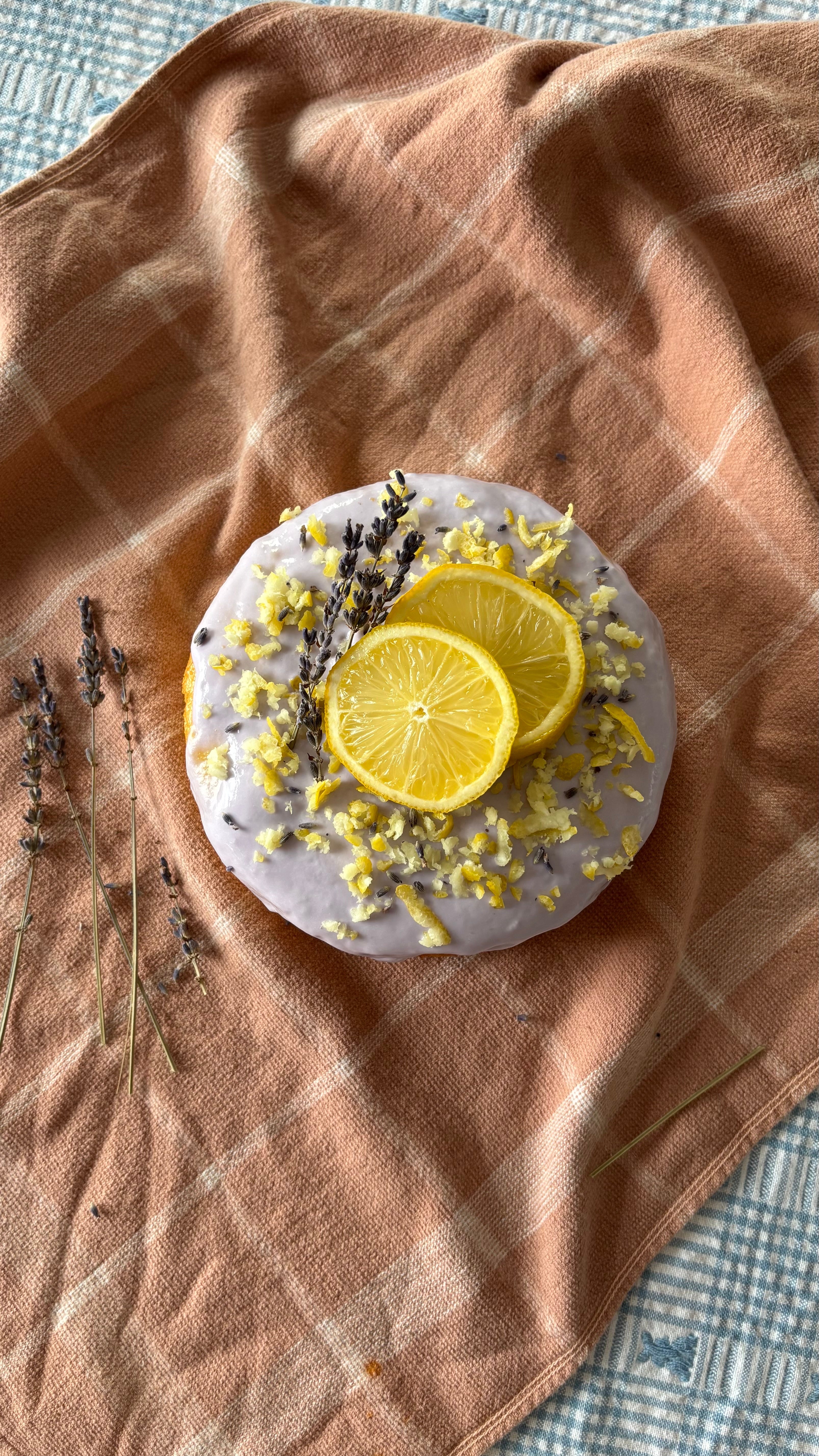 French Vanilla Cake with Lavender Lemon Frosting